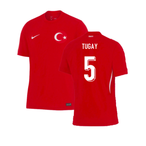 Turkey Tugay Kerimoğlu 5 Away Soccer Jersey Euro 2024