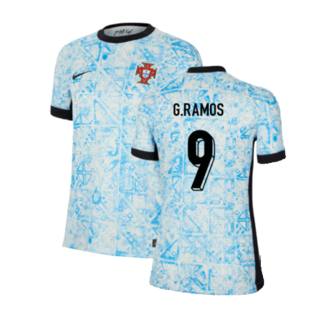 Women's Portugal Gonçalo Ramos 9 Away Soccer Jersey Euro 2024