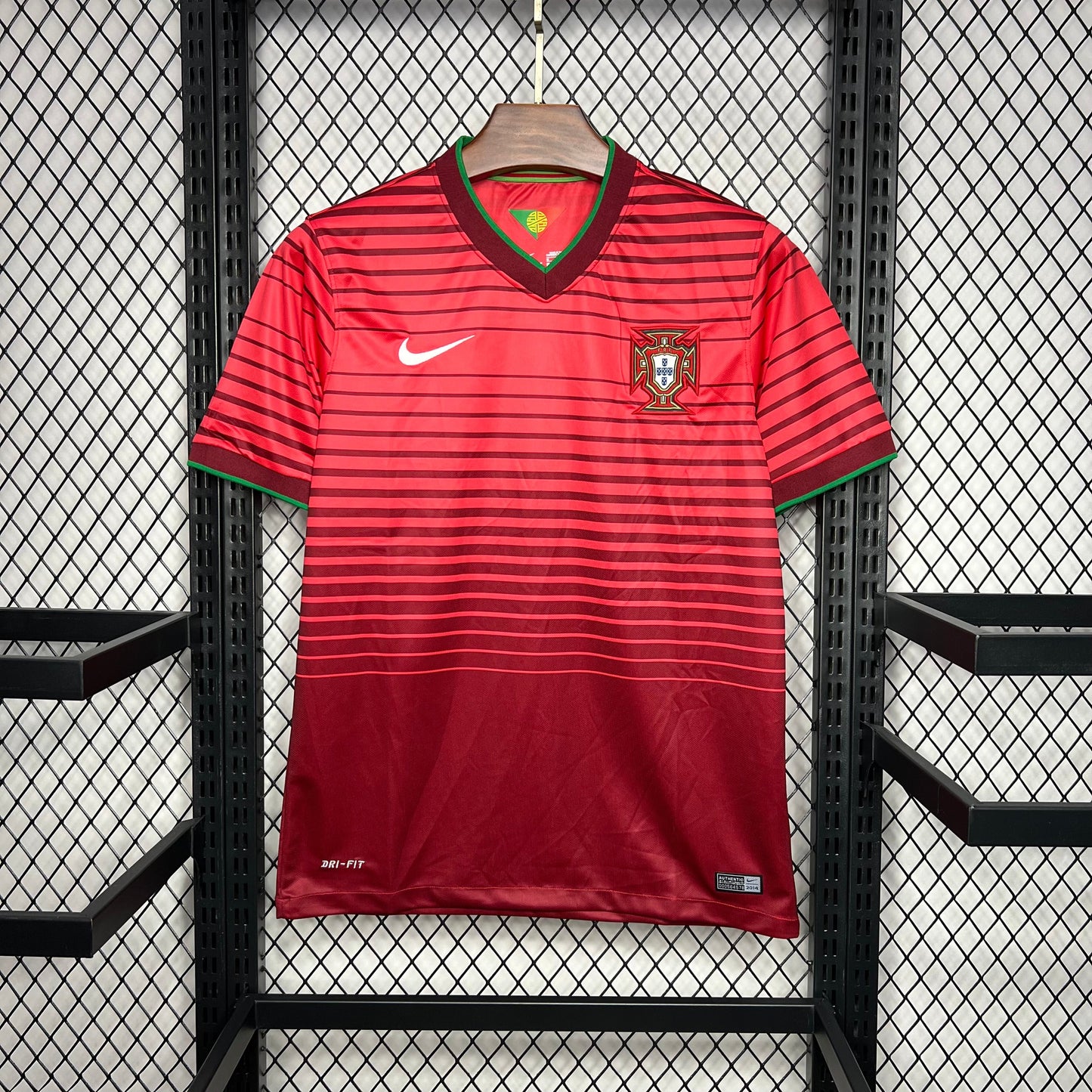 Portugal Retro Home Soccer Jersey World Cup 2014