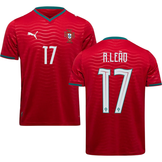 Portugal Rafael Leão 17 Home Soccer Jersey World Cup 2026