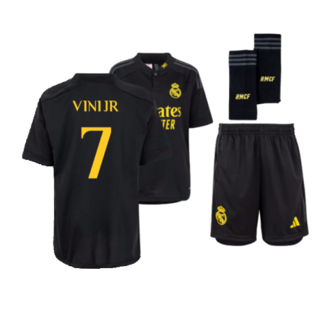 Real Madrid Vini JR 7 Third Kids Soccer Jersey 2023/24