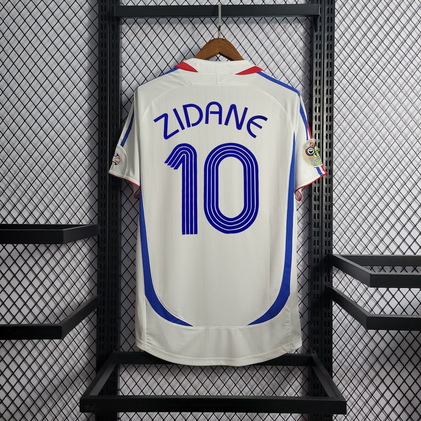 France Zinedine Zidane 10 Home Retro Soccer Jersey World Cup 2006