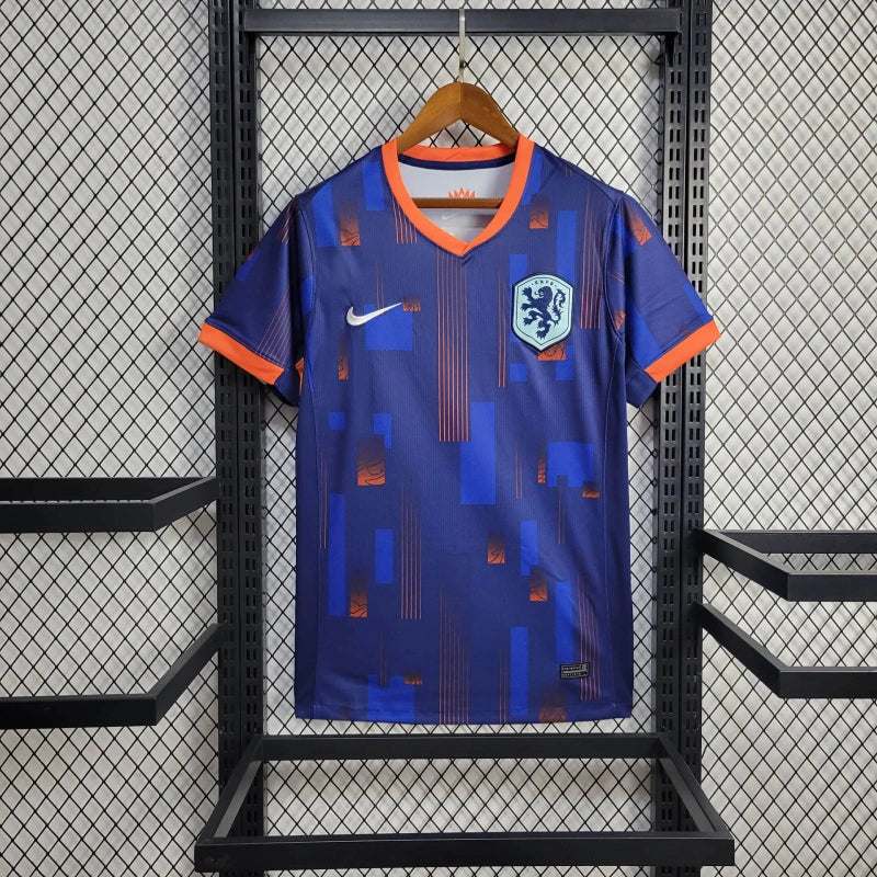 Netherlands Frenkie de Jong 21 Away Soccer Jersey Euro 2024