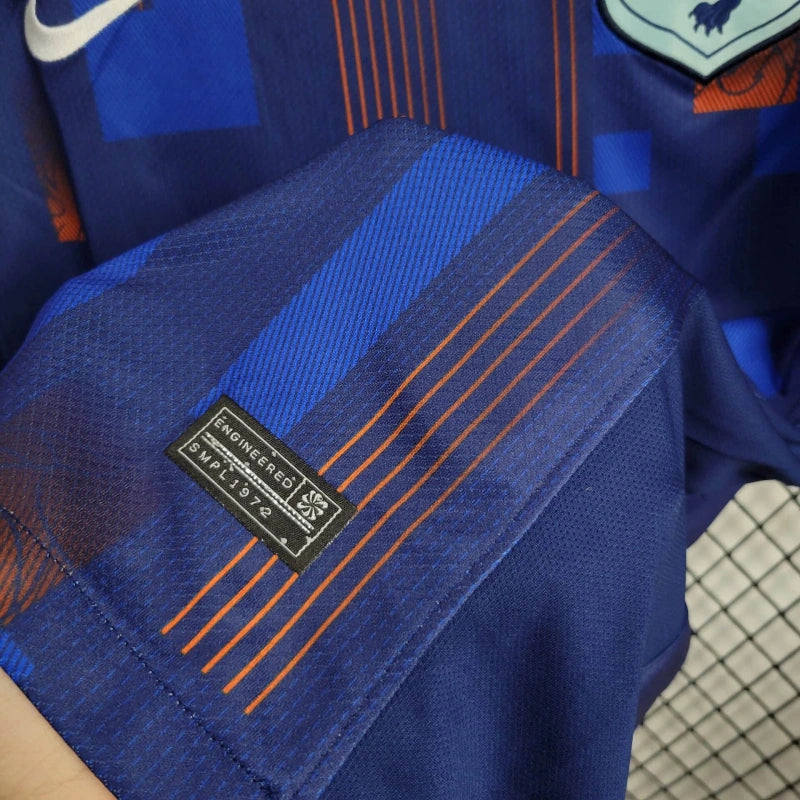 Netherlands Matthijs de Ligt 3 Away Soccer Jersey Euro 2024