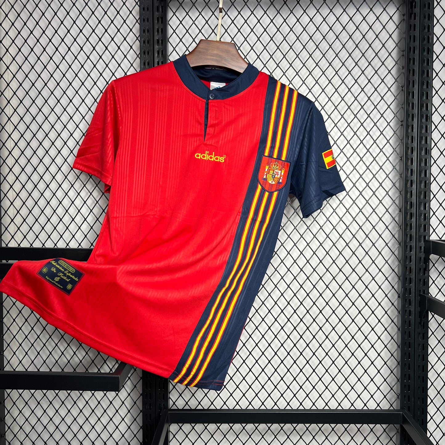Spain Retro Home Soccer Jersey Euro Cup 1996