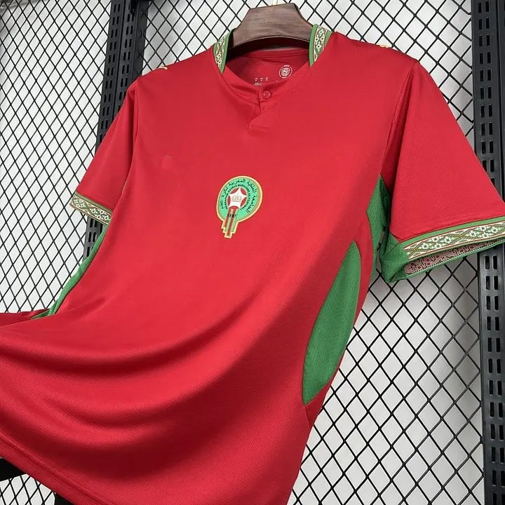 Morocco Nayef Aguerd 5 Home Soccer Jersey World Cup 2026