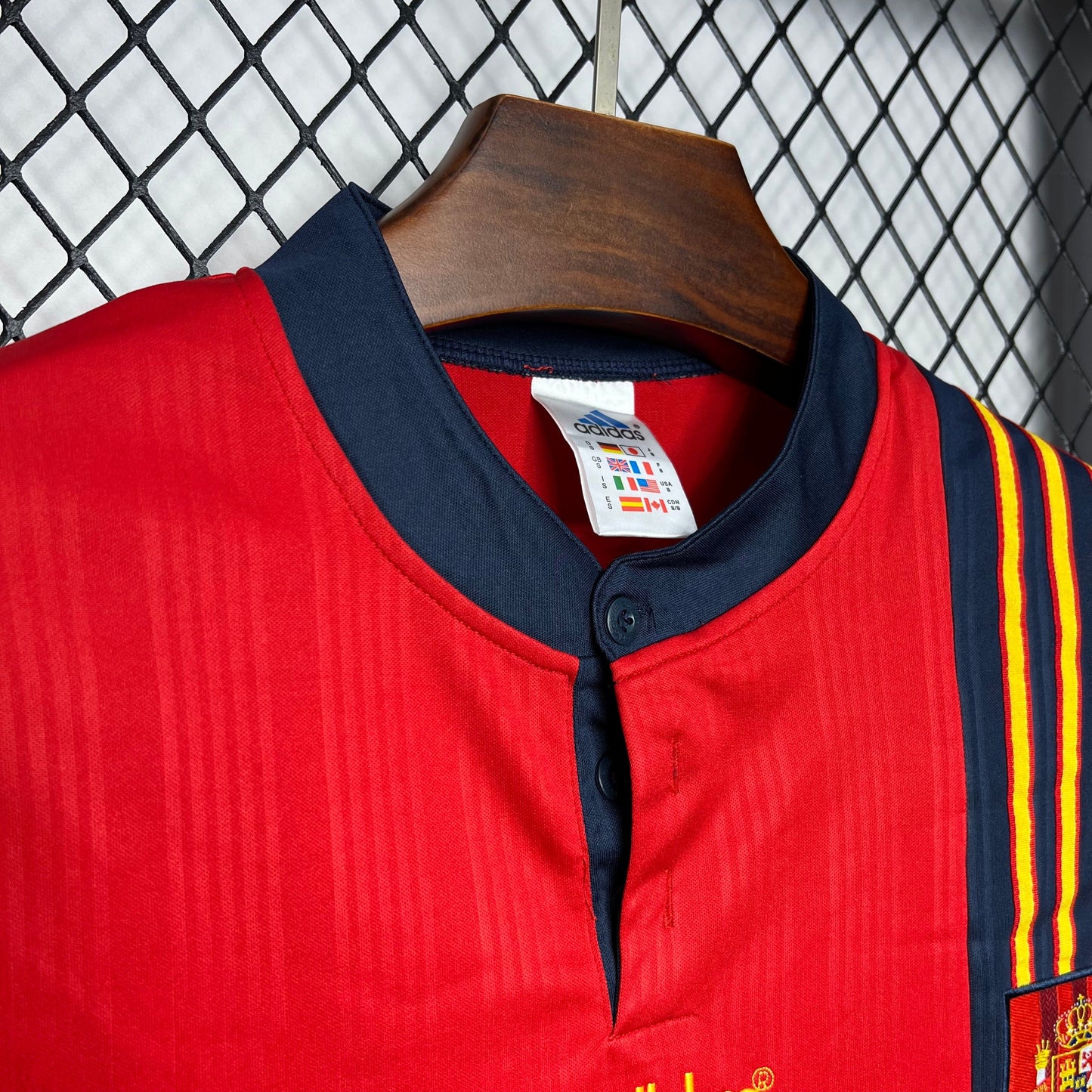 Spain Retro Home Soccer Jersey Euro Cup 1996