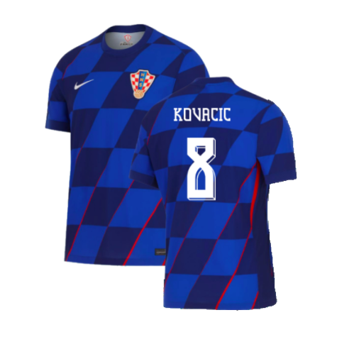 Croatia Mateo Kovacic 8 Away Soccer Jersey Euro 2024