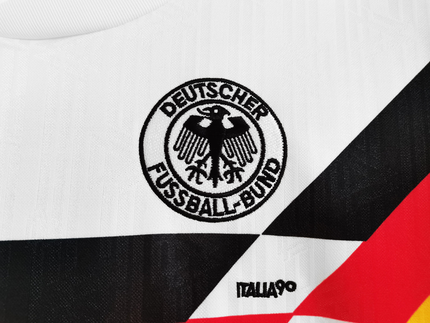 Germany Rudi Völler 9 Home Retro Soccer Jersey World Cup 1990