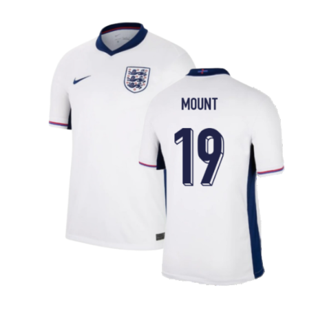 England Mason Mount 19 Home Soccer Jersey Euro 2024