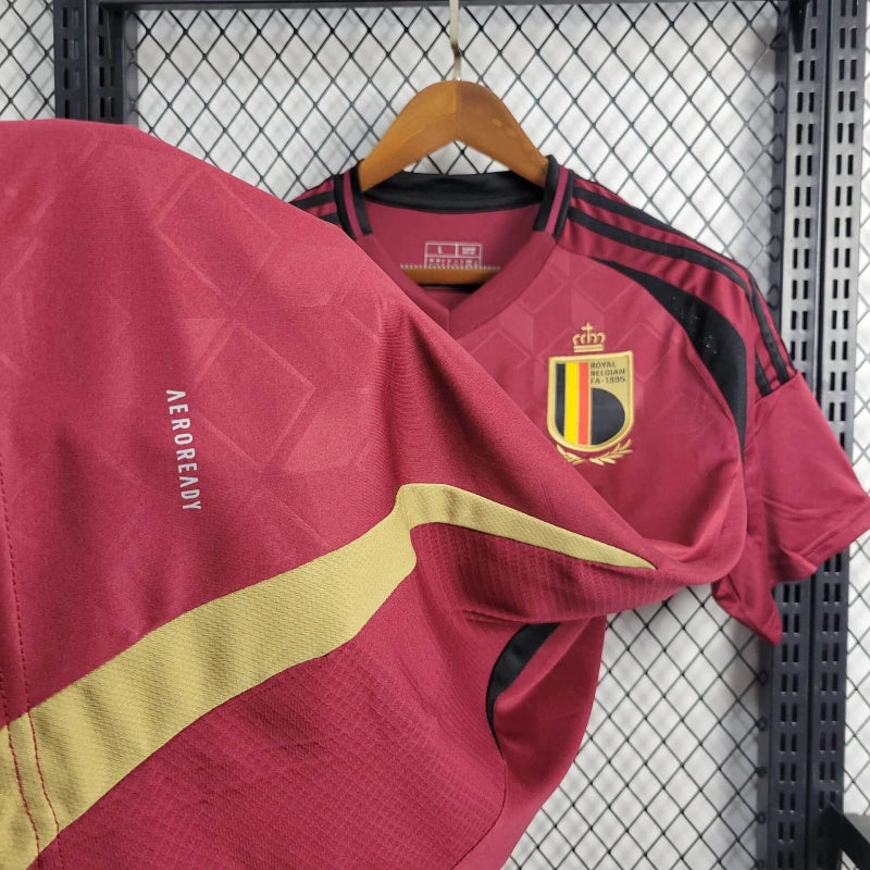 Belgium Johan Bakayoko 19 Home Soccer Jersey UEFA Euro 2024