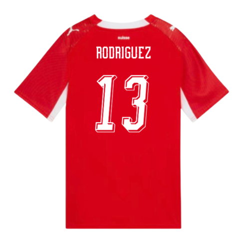 Switzerland Ricardo Rodríguez 13 Home Soccer Jersey World Cup 2026