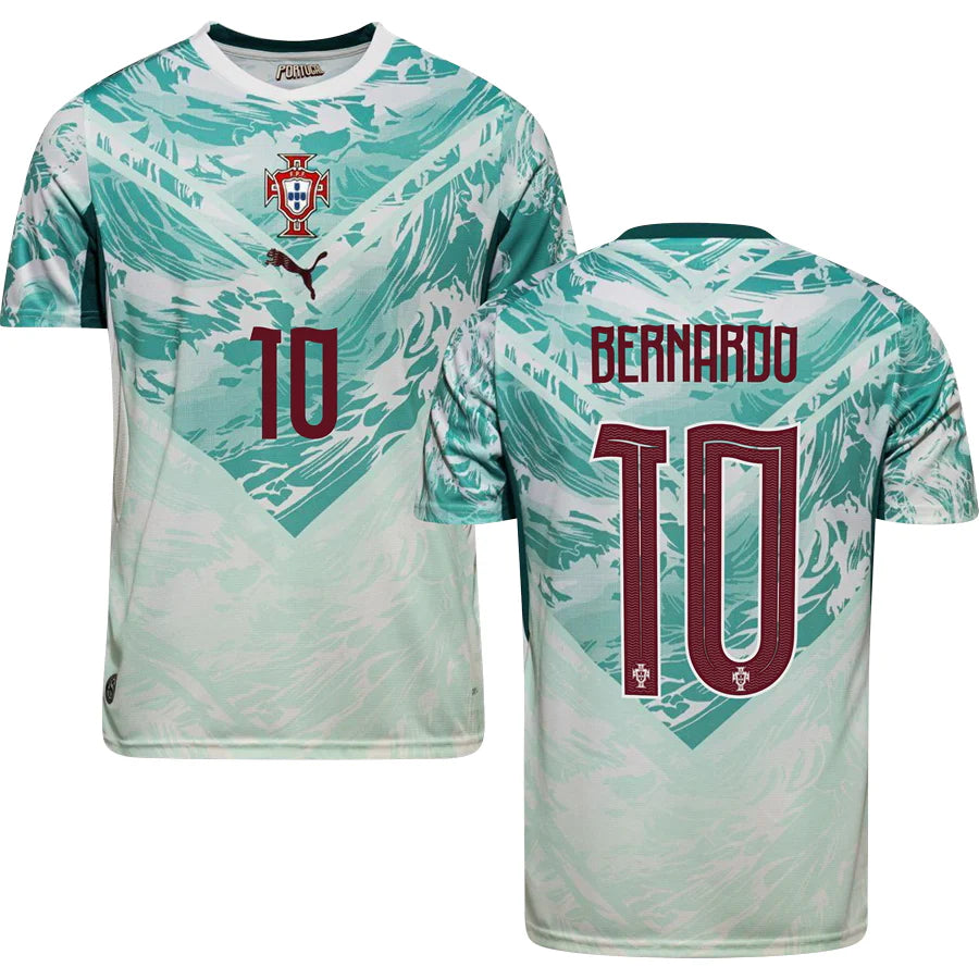 Portugal Bernardo Silva 10 Away Soccer Jersey World Cup 2026
