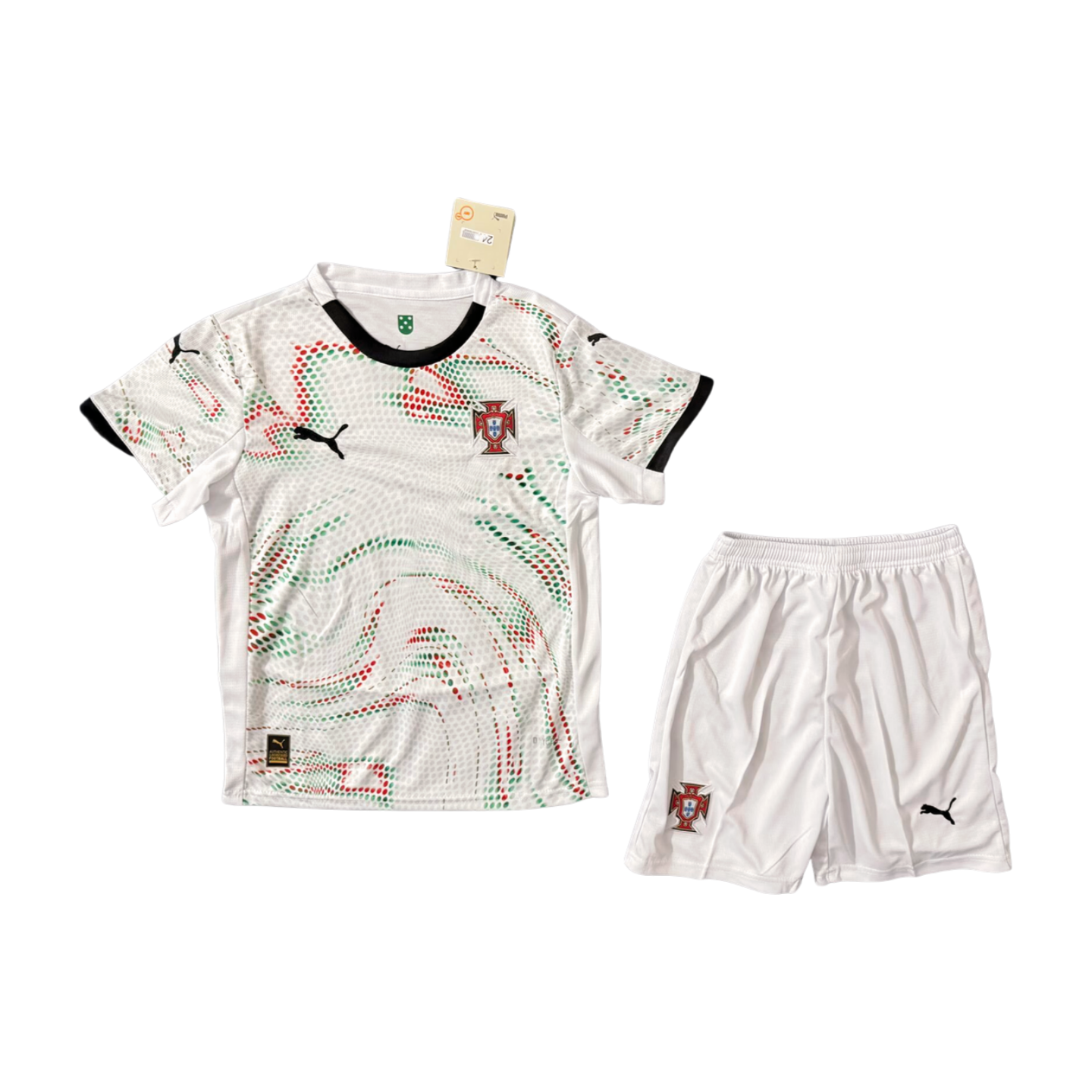 Portugal Ruben Dias 4 Away Soccer Jersey Kids Kit 2025-2026