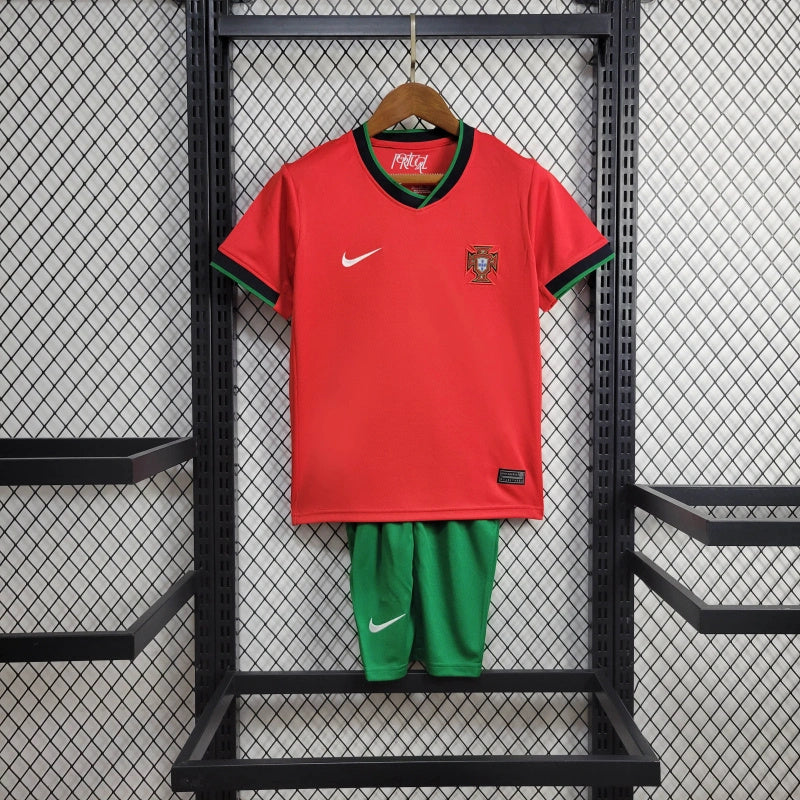 Portugal Bernardo Silva 10 Kids Home Soccer Jersey Euro 2024