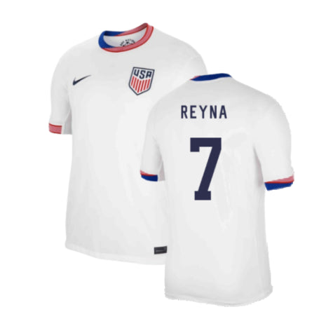 USA Giovanni Reyna 7 Home Soccer Jersey 2024/25
