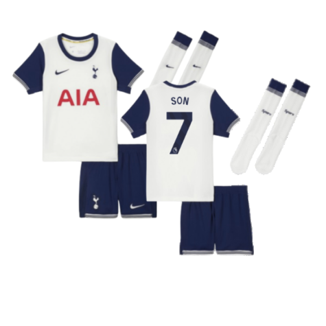 Tottenham Hotspur Son Heung-min 7 Kids Home Soccer Jersey 2024/25