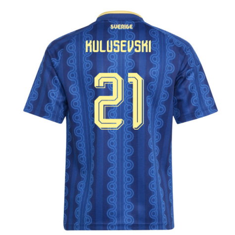 Sweden Dejan Kulusevski 21 Away Soccer Jersey World Cup 2026