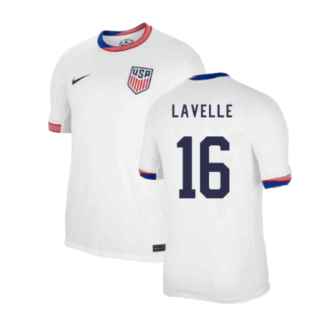 USA Rose Lavelle 16 Home Soccer Jersey 2024/25