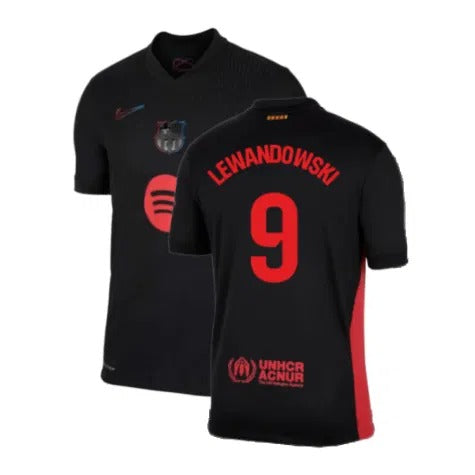 FC Barcelona Robert Lewandowski 9 Kids Away Soccer Jersey 2024/25