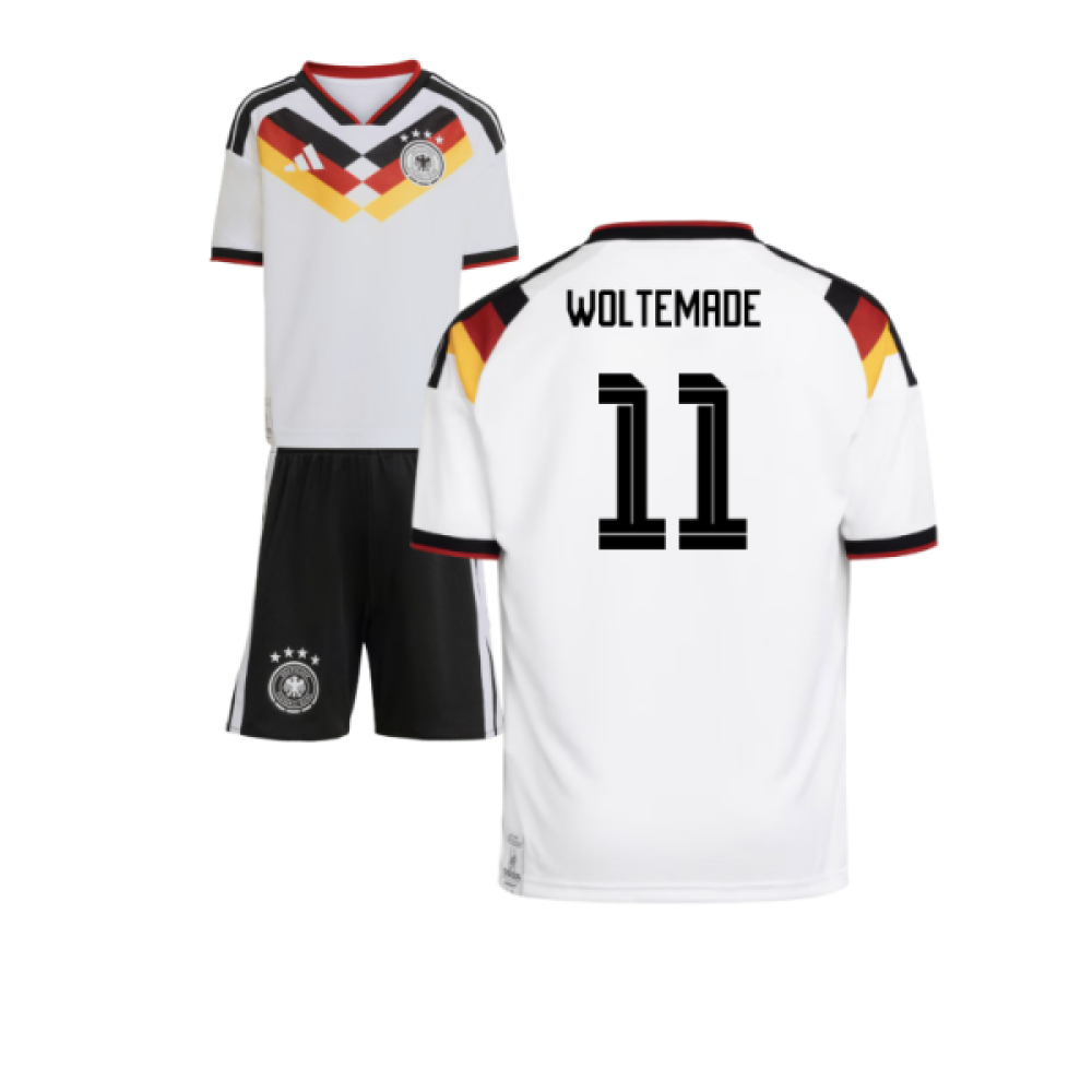 Germany Nick Woltemade 11 Kids Home Soccer Jersey World Cup 2026