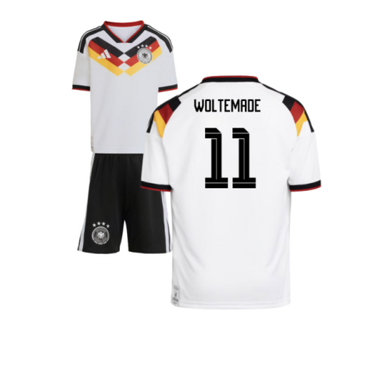 Germany Nick Woltemade 11 Kids Home Soccer Jersey World Cup 2026