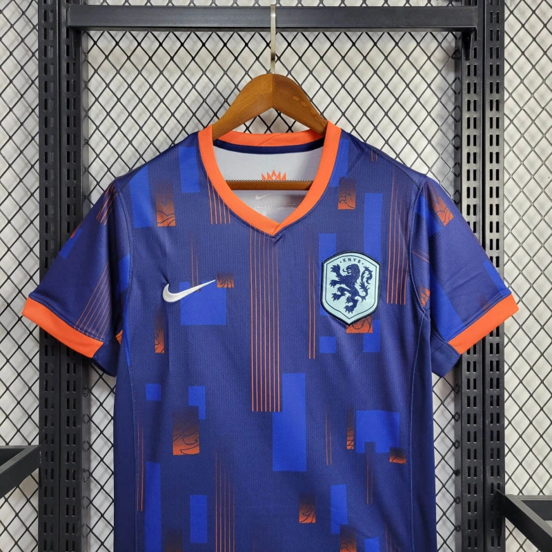 Netherlands Nathan Akév 5 Away Soccer Jersey Euro 2024
