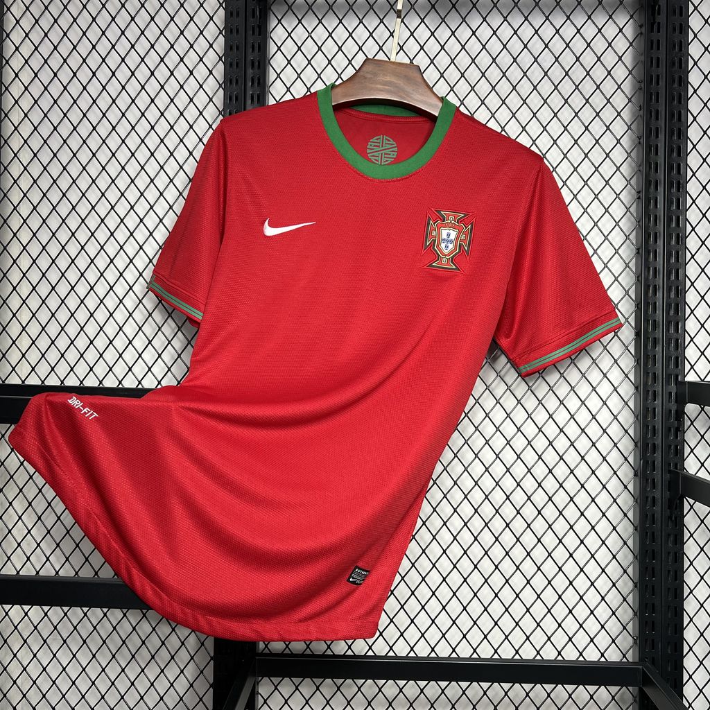 Portugal Retro Home Soccer Jersey UEFA Euro 2012