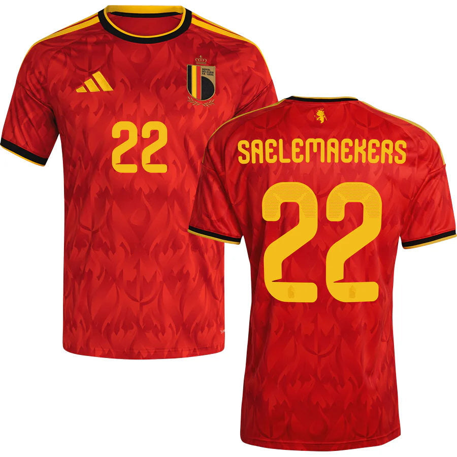 Belgium Alexis Saelemaekers 22 Home Soccer Jersey World Cup 2026