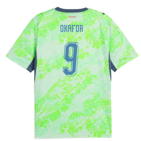 Switzerland Noah Okafor 9 Away Soccer Jersey World Cup 2026