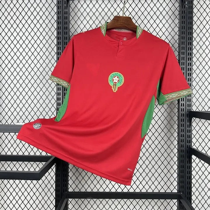 Morocco Noussair Mazraoui 3 Home Soccer Jersey World Cup 2026