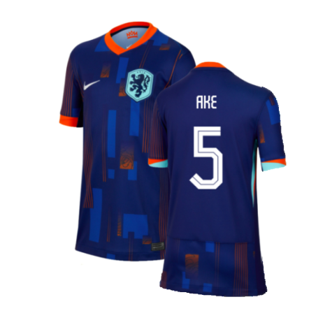 Netherlands Nathan Akév 5 Away Soccer Jersey Euro 2024