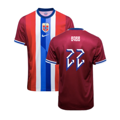 Norway Oscar Bobb 22 Home Soccer Jersey 2024/25