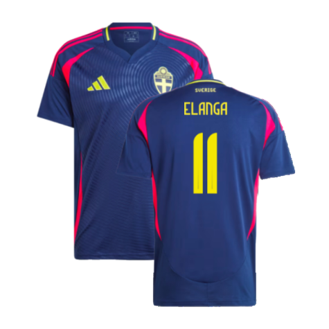 Sweden Anthony Elanga 11 Away Soccer Jersey 2024/25