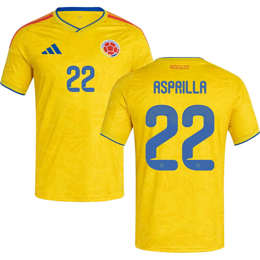 Colombia Faustino Asprilla 22 Home Soccer Jersey World Cup 2026
