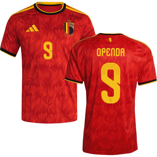 Belgium Lois Openda 9 Home Soccer Jersey World Cup 2026