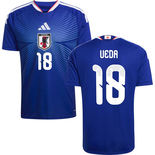 Japan Ayase Ueda 18 Home Soccer Jersey World Cup 2026