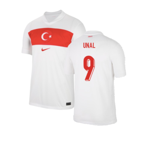 Turkey Enes Unal 9 Home Soccer Jersey Euro 2024