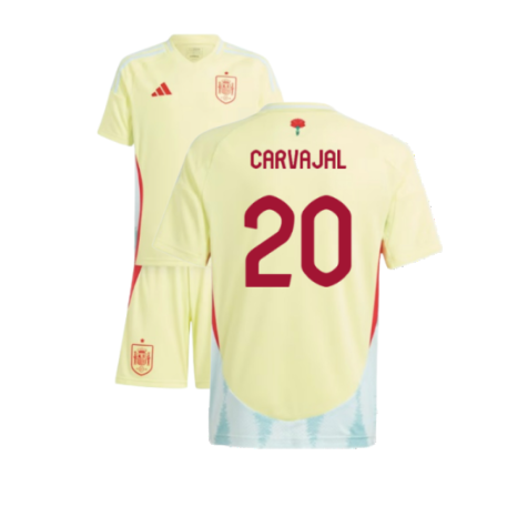 Spain Dani Carvajal 20 Kids Away Soccer Jersey Euro 2024