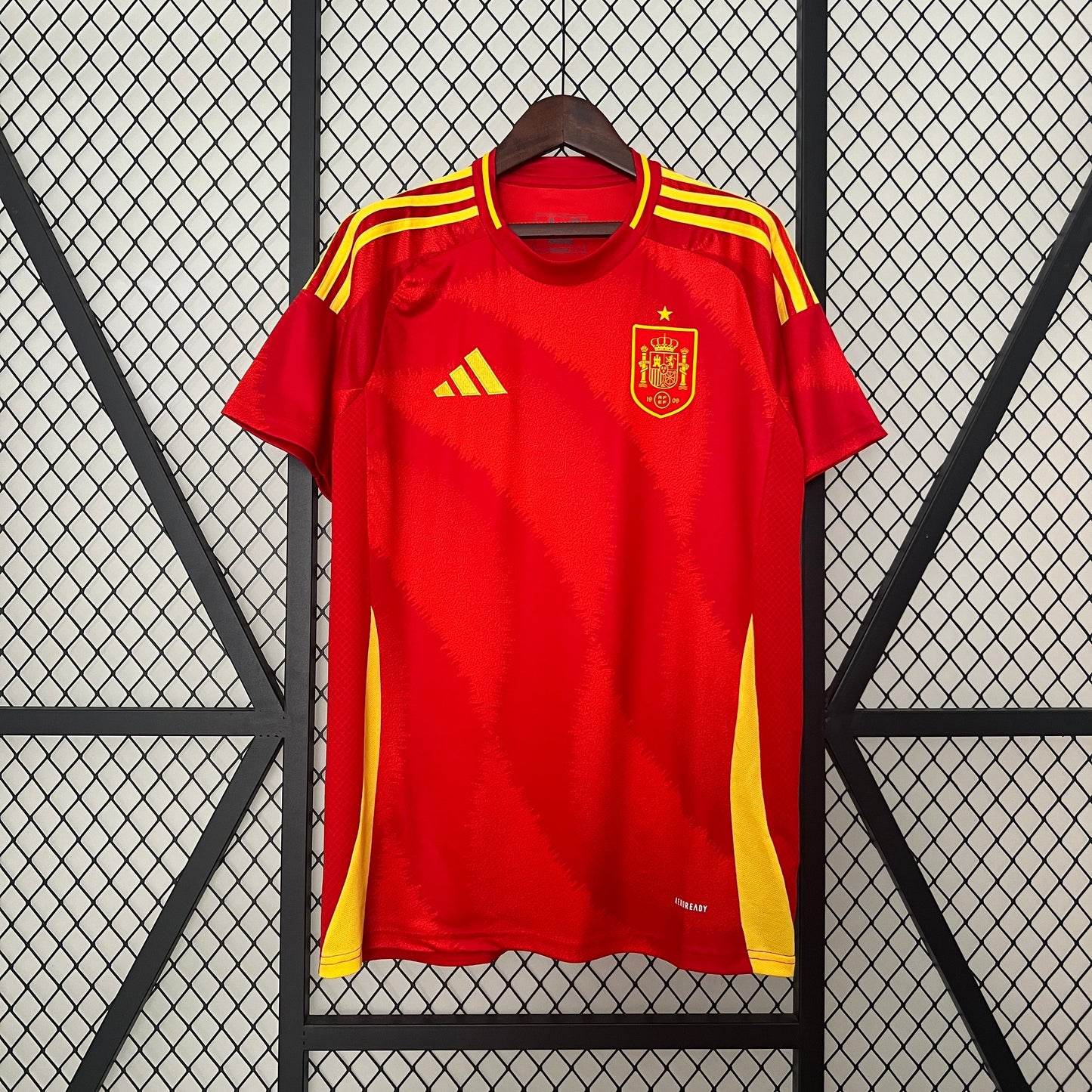 Spain Andrés Iniesta 6 Home Soccer Jersey Euro 2024
