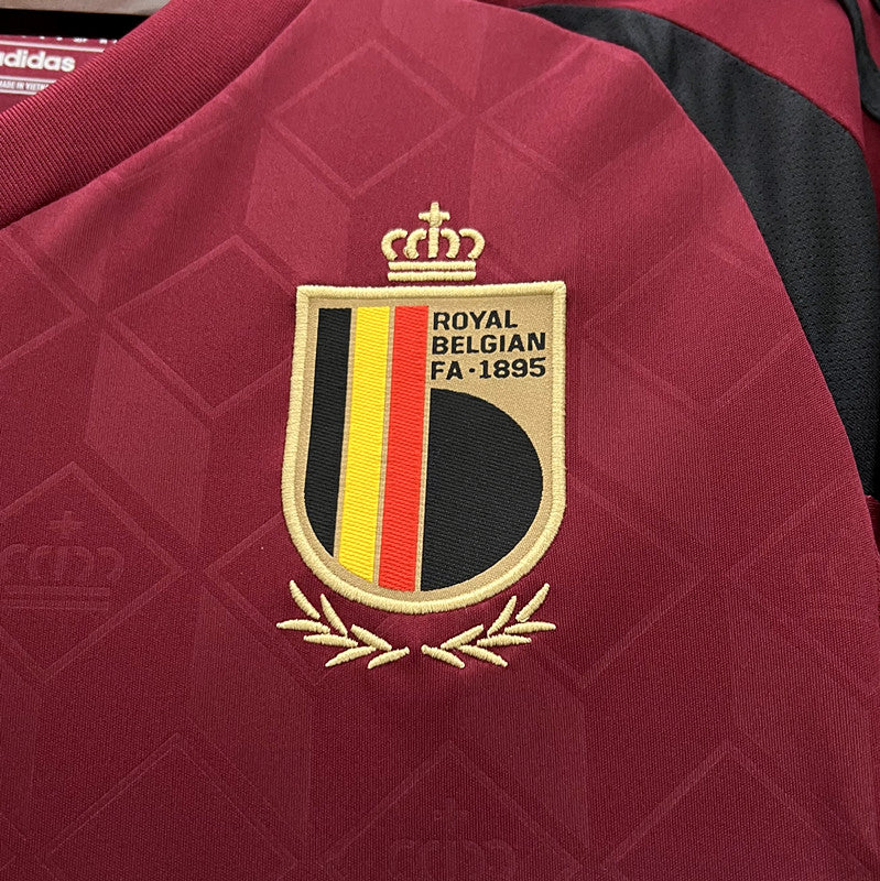 Belgium Charles De Ketelaere 22 Home Soccer Jersey UEFA Euro 2024