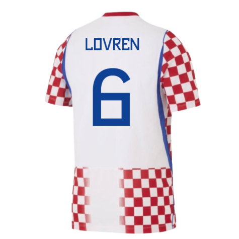 Croatia Dejan Lovren 6 Home Soccer Jersey World Cup 2026