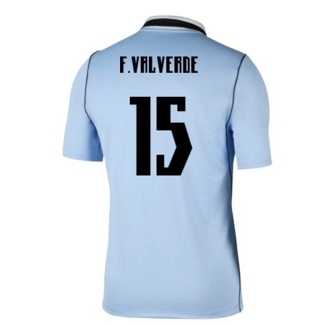 Uruguay Federico Valverde 15 Home Soccer Jersey World Cup 2026