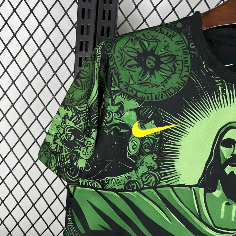 Brazil Jesus Christ the Redeemer Special Edition Soccer Jersey 2025-2026 - Green