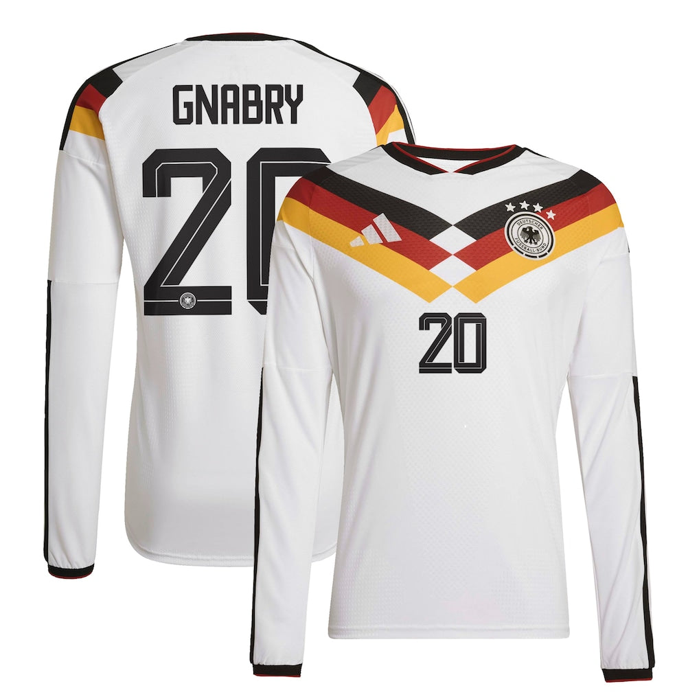 Germany Serge Gnabry 20 Long Sleeve Home Soccer Jersey World Cup 2026