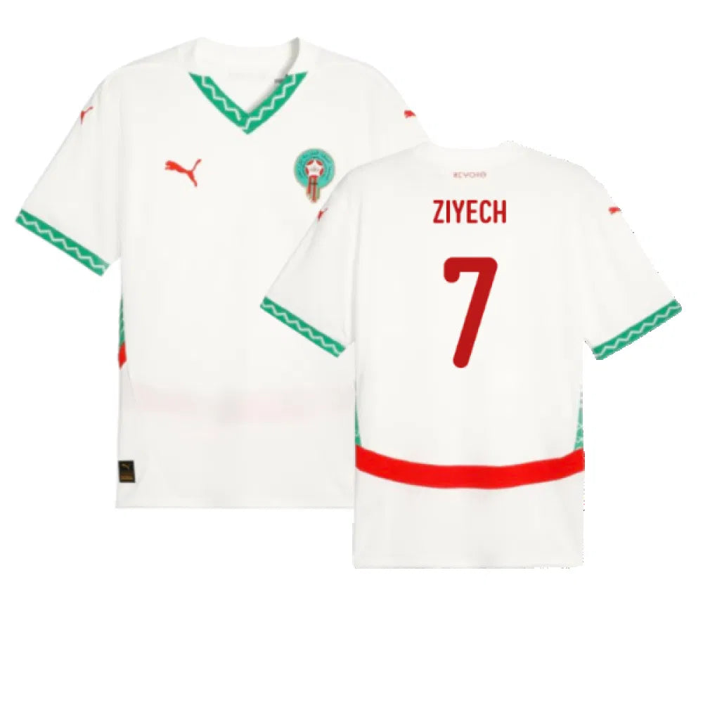Morocco Hakim Ziyech 7 Away Soccer Jersey 2024/25