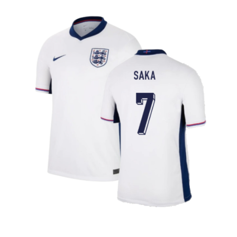England Bukayo Saka 7 Home Soccer Jersey Euro 2024