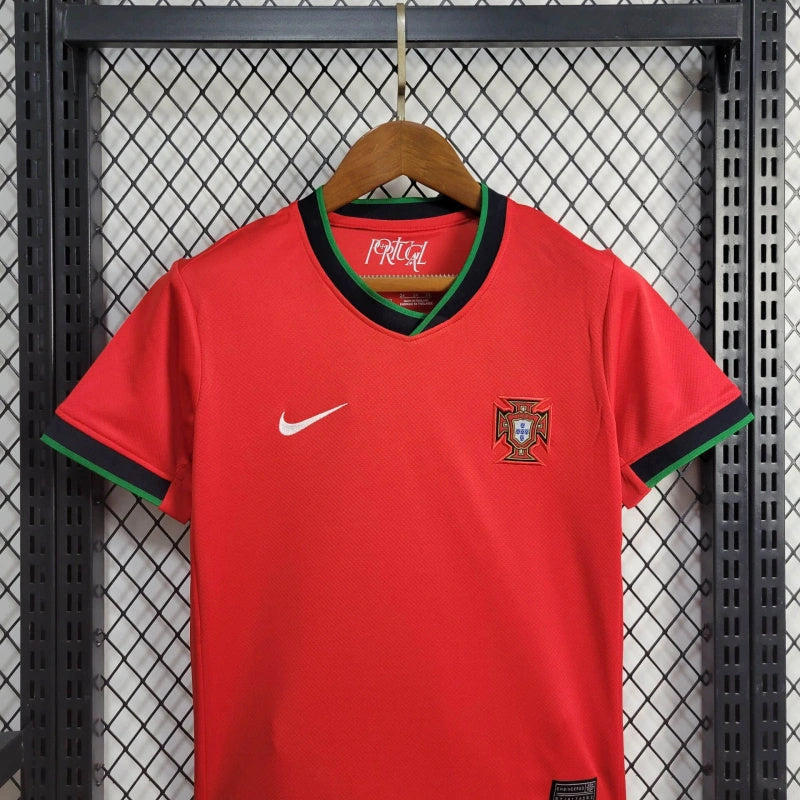 Portugal Ricardo Carvalho 6 Kids Home Soccer Jersey Euro 2024