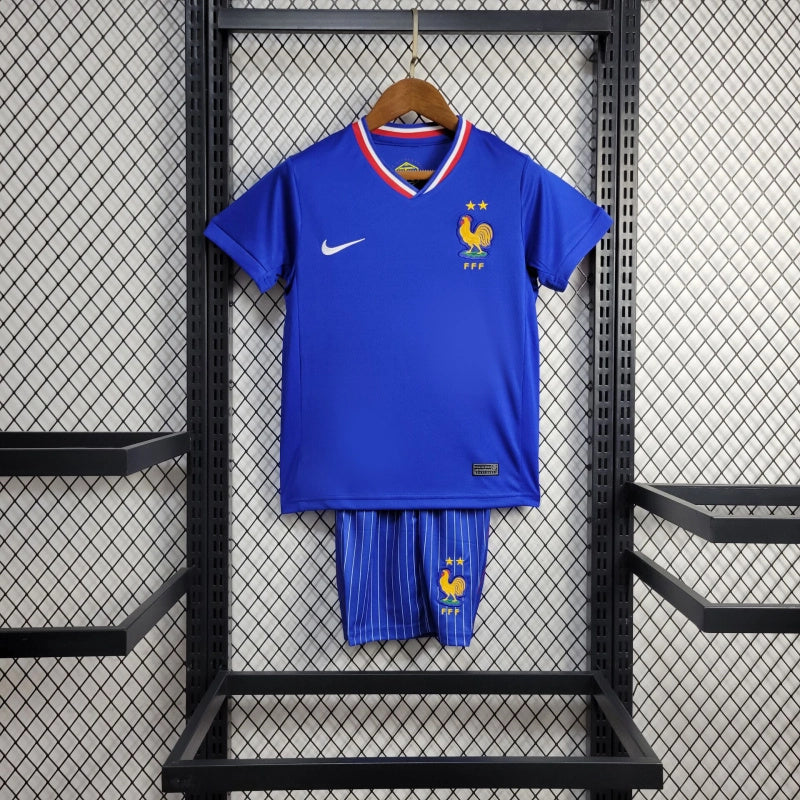France Aurélien Tchouaméni 8 Kids Home Soccer Jersey Euro 2024