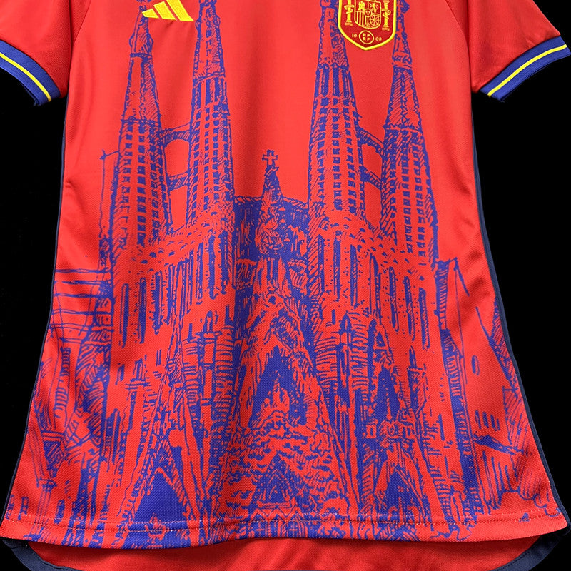 Spain Sagrada Família Special Edition Soccer Jersey 2023/24